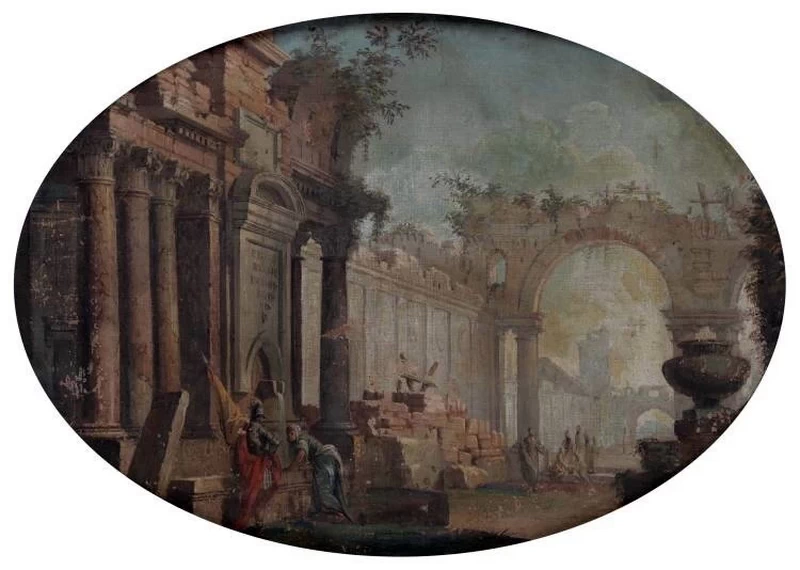 Capriccio con architetture e figure